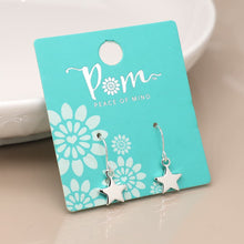 Load image into Gallery viewer, Silver Plated Star Drop Earrings - POM