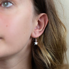 Load image into Gallery viewer, Silver Plated Star Drop Earrings - POM
