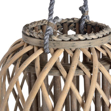 Load image into Gallery viewer, Large Standing Rustic Wicker Lantern