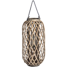 Load image into Gallery viewer, Large Standing Rustic Wicker Lantern