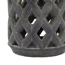 Load image into Gallery viewer, Amalfi Grey Large Lattice Lantern