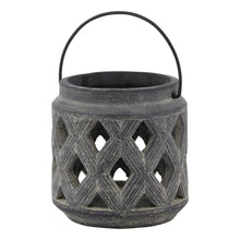 Load image into Gallery viewer, Amalfi Grey Lattice Lantern