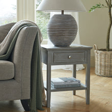 Load image into Gallery viewer, Saturn Table Lamp With Linen Shade