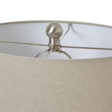 Load image into Gallery viewer, White Ceramic Ginger Jar Lamp With Linen Shade