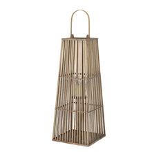Load image into Gallery viewer, Large Silo Wicker Lantern With Glass Holder