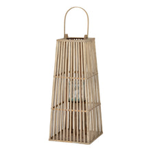 Load image into Gallery viewer, Medium Silo Wicker Lantern With Glass Holder