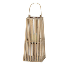 Load image into Gallery viewer, Small Silo Wicker Lantern With Glass Holder