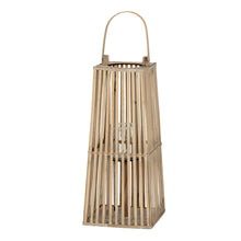 Load image into Gallery viewer, Small Silo Wicker Lantern With Glass Holder