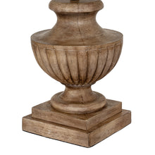 Load image into Gallery viewer, Wooden urn with a square base on a white background