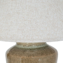 Load image into Gallery viewer, Close-up of a textured lampshade on a ceramic base