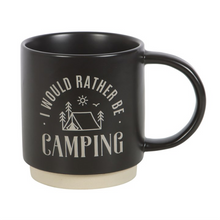 Load image into Gallery viewer, I Would Rather Be Camping Mug with 3-in-1 Spork