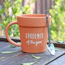 Load image into Gallery viewer, Gardener of the Year Pot Mug and Shovel Spoon