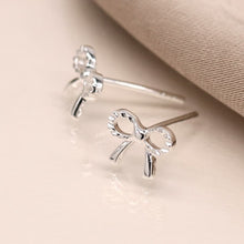 Load image into Gallery viewer, Sterling Silver Little Bow Stud Earrings - POM