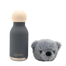 Load image into Gallery viewer, Pip The Plush Teddy Petrol Blue Stainless Steel Water Bottle 23cm / 450ml