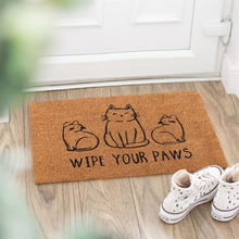 Load image into Gallery viewer, Natural Wipe Your Paws Cat Doormat