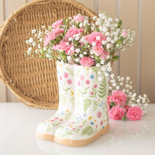 Load image into Gallery viewer, Luna Bloom Floral Print Welly Boot Planter