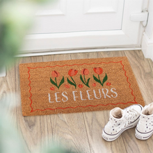 Load image into Gallery viewer, Natural Les Fleurs Tulip Doormat