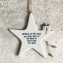 Load image into Gallery viewer, Mothers Are Like Stars - Porcelain Hanging Plaque
