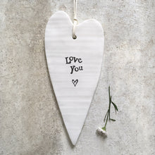 Load image into Gallery viewer, Love You - Porcelain Hanging Plaque