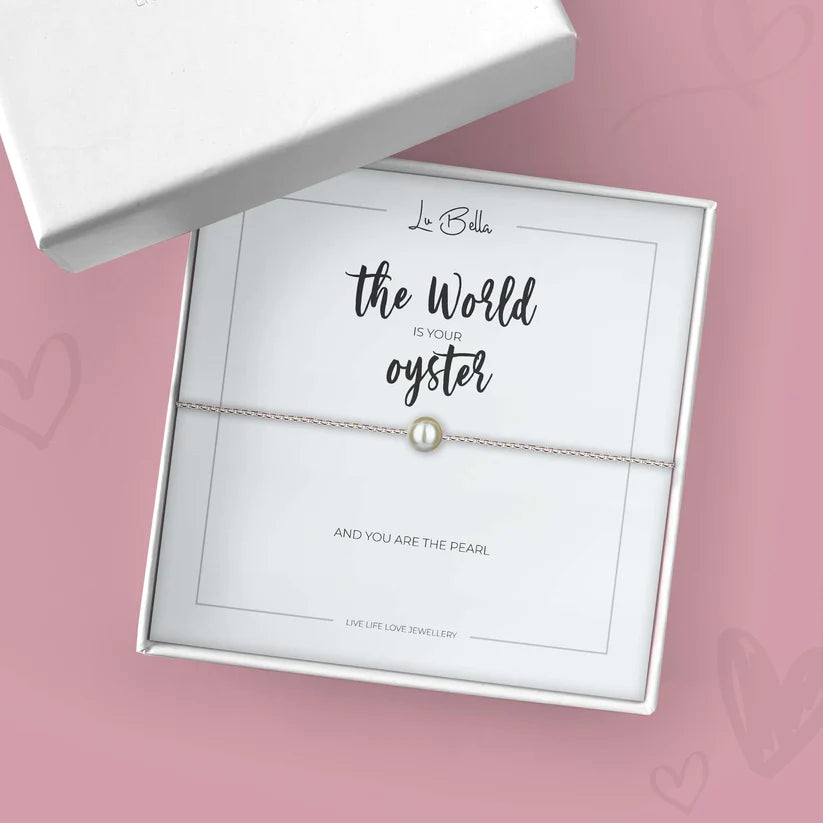 'The World Is Your Oyster' Sentiments Friendship Bracelet