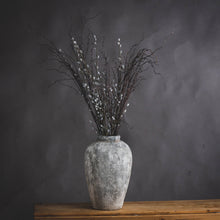 Load image into Gallery viewer, Aged Stone Tall Ceramic Vase