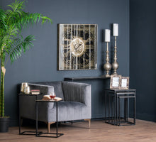 Load image into Gallery viewer, Large Mirrored Square Framed Clock With Moving Mechanism