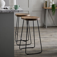 Load image into Gallery viewer, Franklin Hardwood Shaped Barstool