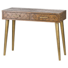 Load image into Gallery viewer, Havana Gold 2 Drawer Console Table