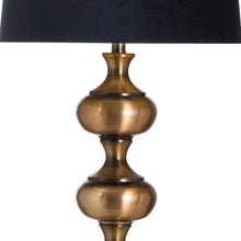 Load image into Gallery viewer, Santiago Bronze Table Lamp With Black Velvet Shade