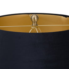 Load image into Gallery viewer, Santiago Bronze Table Lamp With Black Velvet Shade