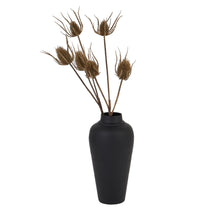 Load image into Gallery viewer, Matt Black Hammered Small Vase With Lid