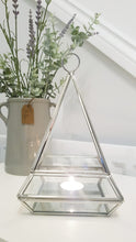 Load image into Gallery viewer, Pyramid Tealight Holder / Terrarium **IMPERFECTION**