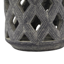 Load image into Gallery viewer, Amalfi Grey Lattice Lantern
