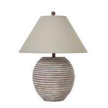 Load image into Gallery viewer, Saturn Table Lamp With Linen Shade
