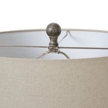 Load image into Gallery viewer, Ochre Carved Textured Table Lamp With Linen Shade
