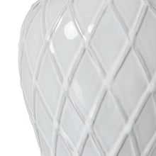Load image into Gallery viewer, White Ceramic Ginger Jar Lamp With Linen Shade
