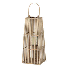 Load image into Gallery viewer, Medium Silo Wicker Lantern With Glass Holder

