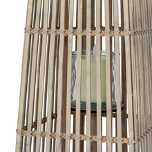 Load image into Gallery viewer, Medium Silo Wicker Lantern With Glass Holder

