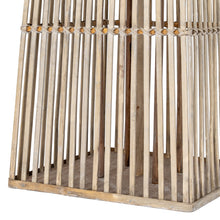 Load image into Gallery viewer, Small Silo Wicker Lantern With Glass Holder
