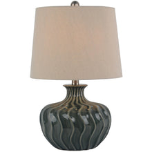 Load image into Gallery viewer, Veyla Ceramic Table Lamp With Linen Shade
