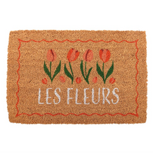 Load image into Gallery viewer, Natural Les Fleurs Tulip Doormat
