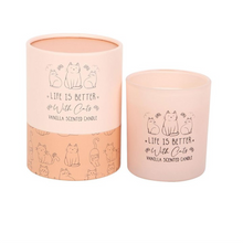 Load image into Gallery viewer, Life Is Better With Cats Vanilla Candle
