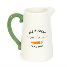 Load image into Gallery viewer, Farm Fresh Carrot Patch Ceramic Flower Jug
