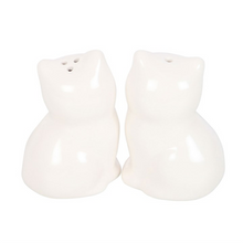 Load image into Gallery viewer, White Cat Shaped Salt and Pepper Shakers
