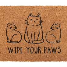 Load image into Gallery viewer, Natural Wipe Your Paws Cat Doormat
