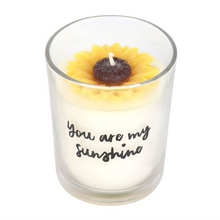 Load image into Gallery viewer, You Are My Sunshine Candle with 3D Sunflower
