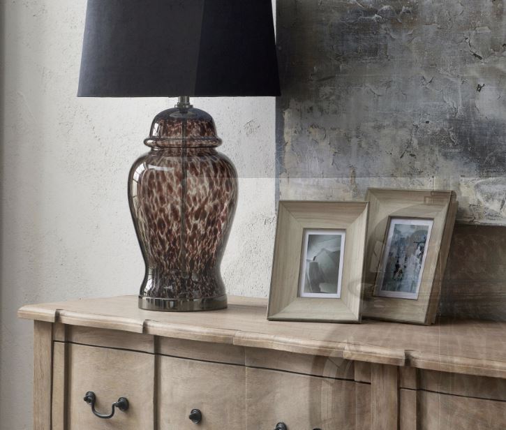 Black Dapple Acanthus Lamp