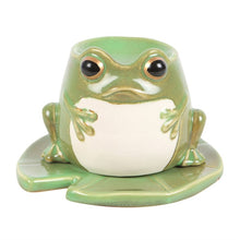 Load image into Gallery viewer, Frog Shaped Oil Burner and Lily Pad Plate
