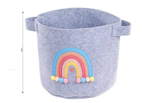 Load image into Gallery viewer, Rainbow Pom Pom Storage Basket

