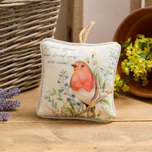 Load image into Gallery viewer, Robin Forget Me Not Cushion Hanger
